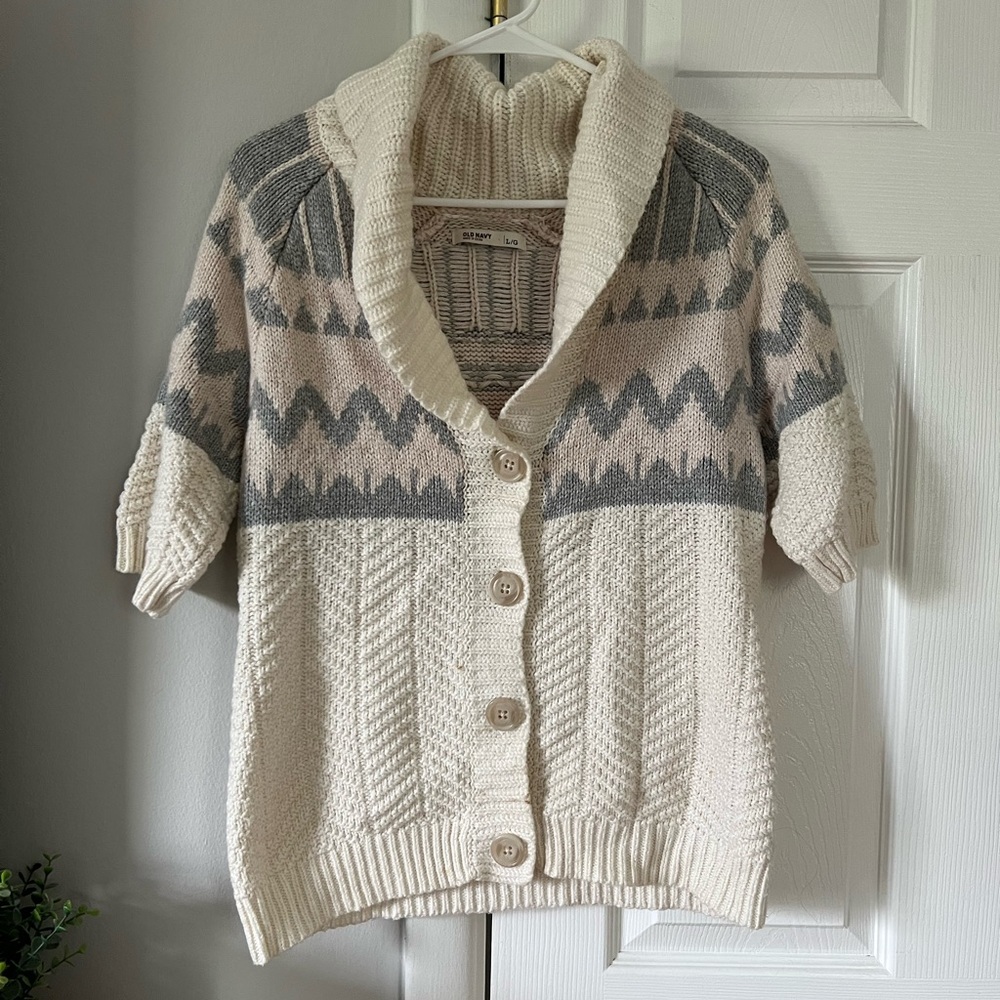 Y2K Cropped Sweater Cardigan